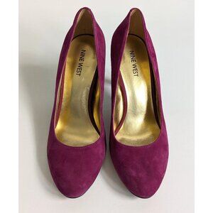 Nine West Gramercy Dress Pump Fuchsia Pink Suede Size 7.5 NEW